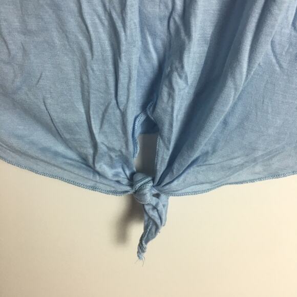 Revive Blessed Front Tie Tank Blue White Medium - Picture 10 of 14